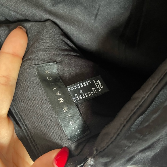 NWOT Aidan Mattox x BHLDN Addiena Black Chiffon 3D Floral Gown Sz 10 - Picture 3 of 3